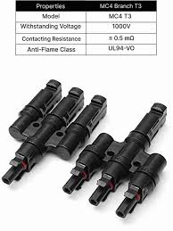 Solar 3 In 1 MC4 Connector 1500V 50A