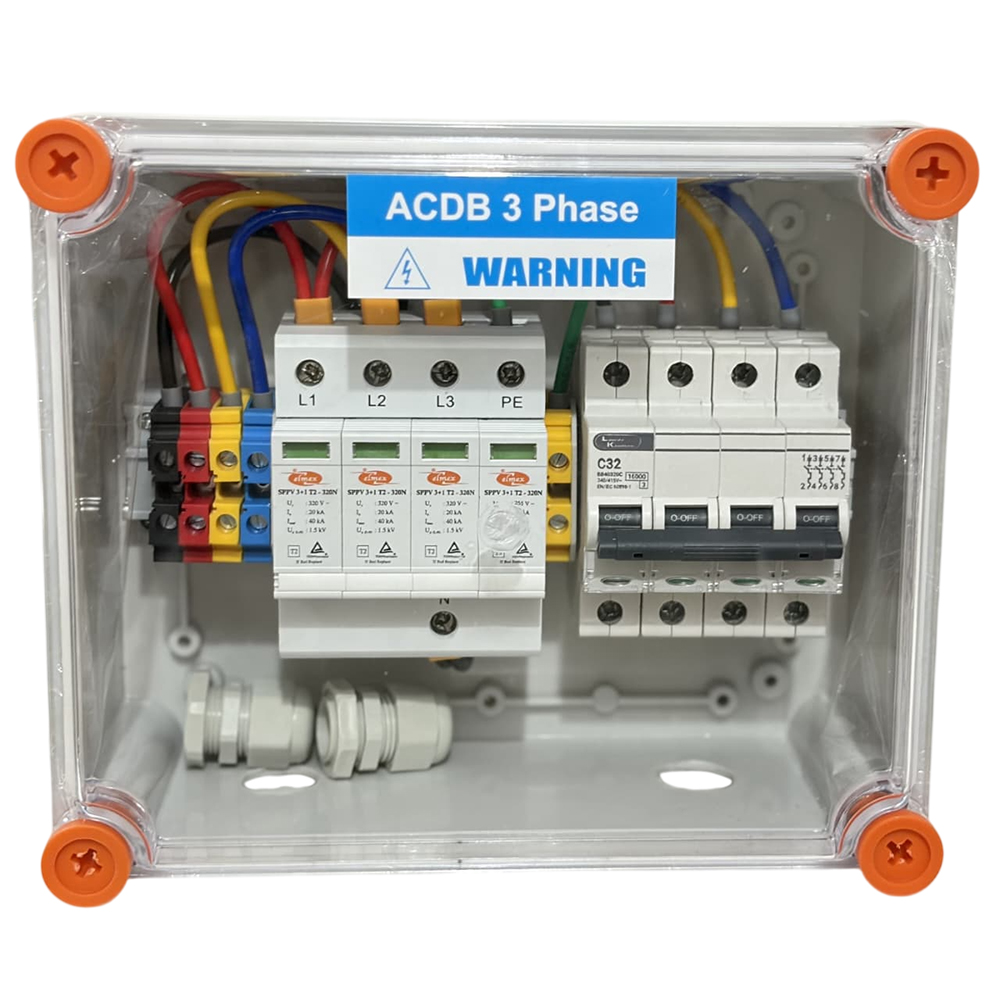 ACDB 3 Phase — MCB SPD (6 to 10kW)
