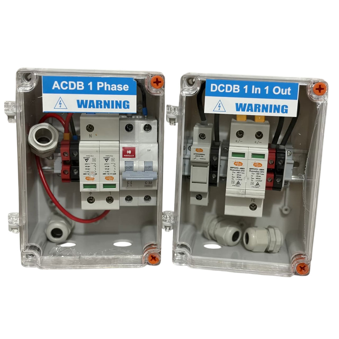ACDB + DCDB Combo Box — MCB SPD + Fuse SPD (Havells + Elmex)