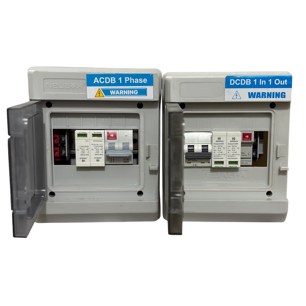ACDB + DCDB Combo Box — MCB SPD + MCB SPD (Havells) — Single Phase / 1 In 1 Out