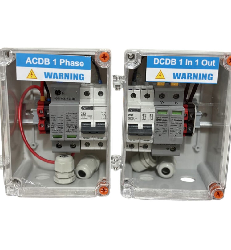 ACDB + DCDB Combo Box — MCB SPD + MCB SPD (L&T + Finder)