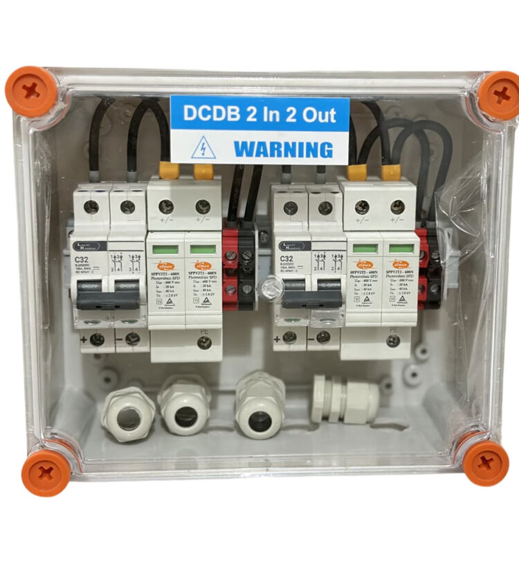 DCDB 2 In 2 Out — 600V MCB SPD (6 to 10kW) — L&T + Elmex