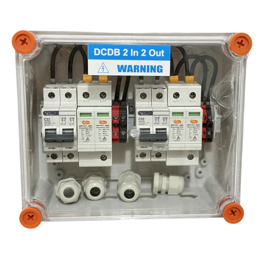 DCDB 2 In 2 Out — 600V MCB SPD (6 to 10kW) — L&T + Elmex