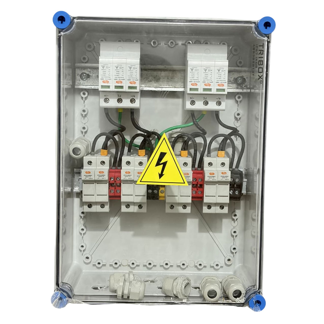 DCDB 4 In 4 Out — 1000V Fuse SPD (Elmex)
